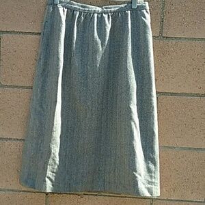 Office Skirt Wool Blend Herringbone 12/13